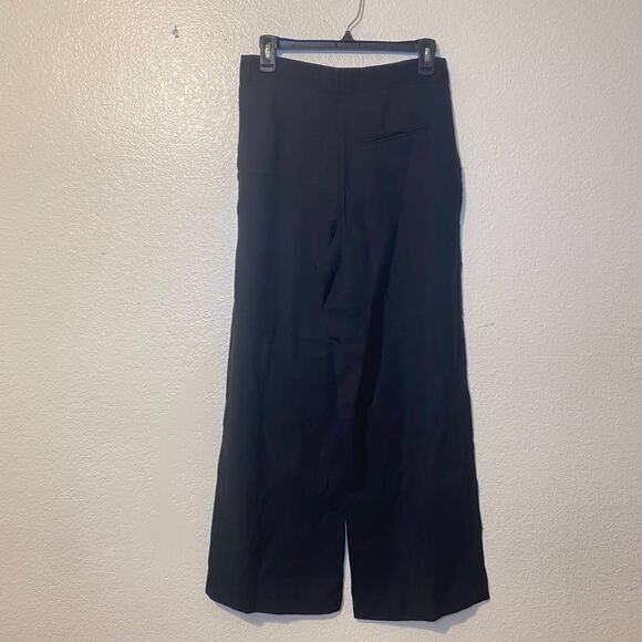 Zara Classic Black Wide Leg Trouser Dress Pants Size XS - Picture 6 of 7